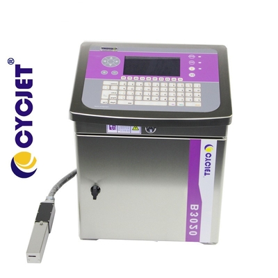 Fecha de expiración Impresora de inyección de tinta industrial CIJ 32 puntos de carácter pequeño CYCJET B3020i